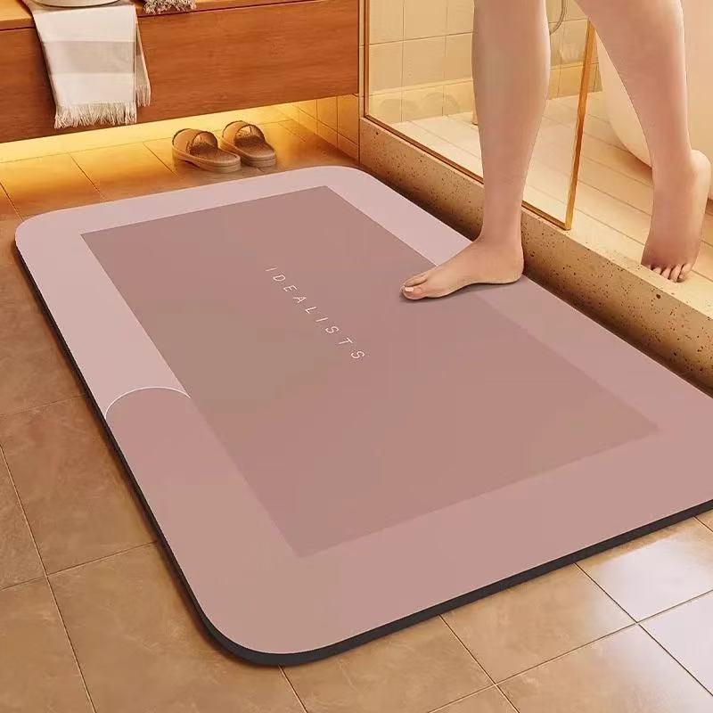 Diatomaceous earth floor mat