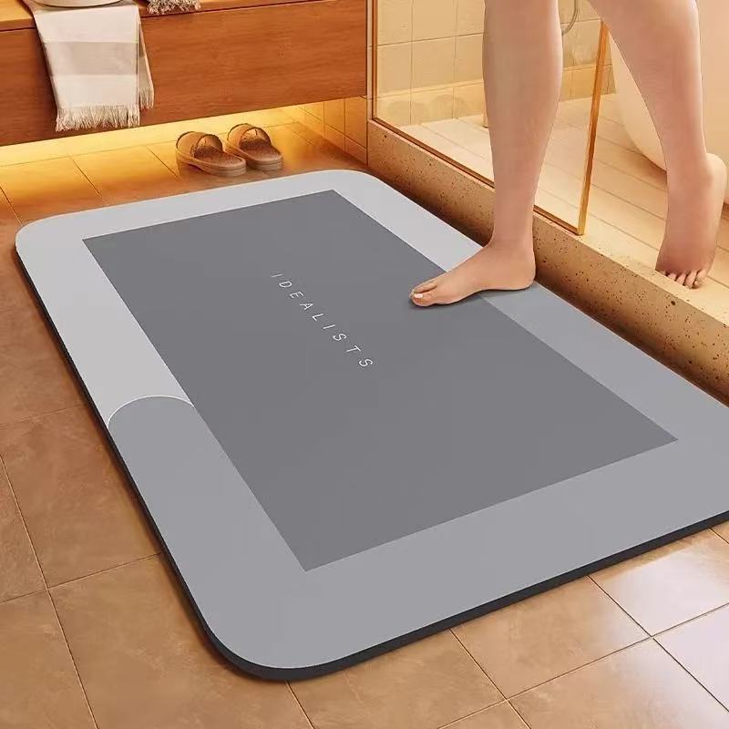 Diatomaceous earth floor mat