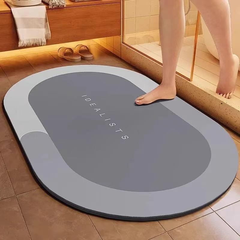 Diatomaceous earth floor mat