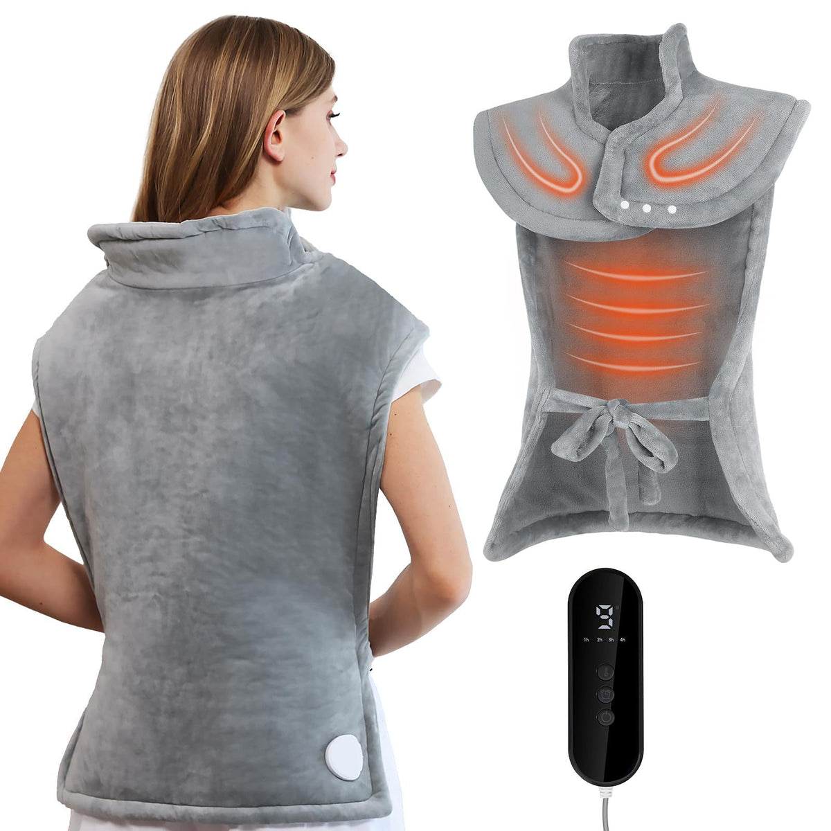 Border Exclusive Electric Heating Shoulder Wrap, Neck and Shoulder Heat Therapy Pad