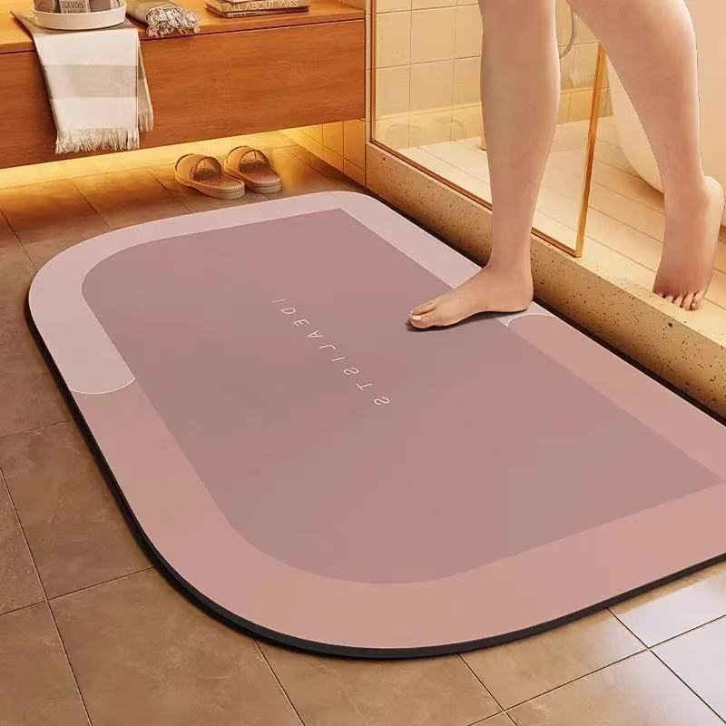 Diatomaceous earth floor mat