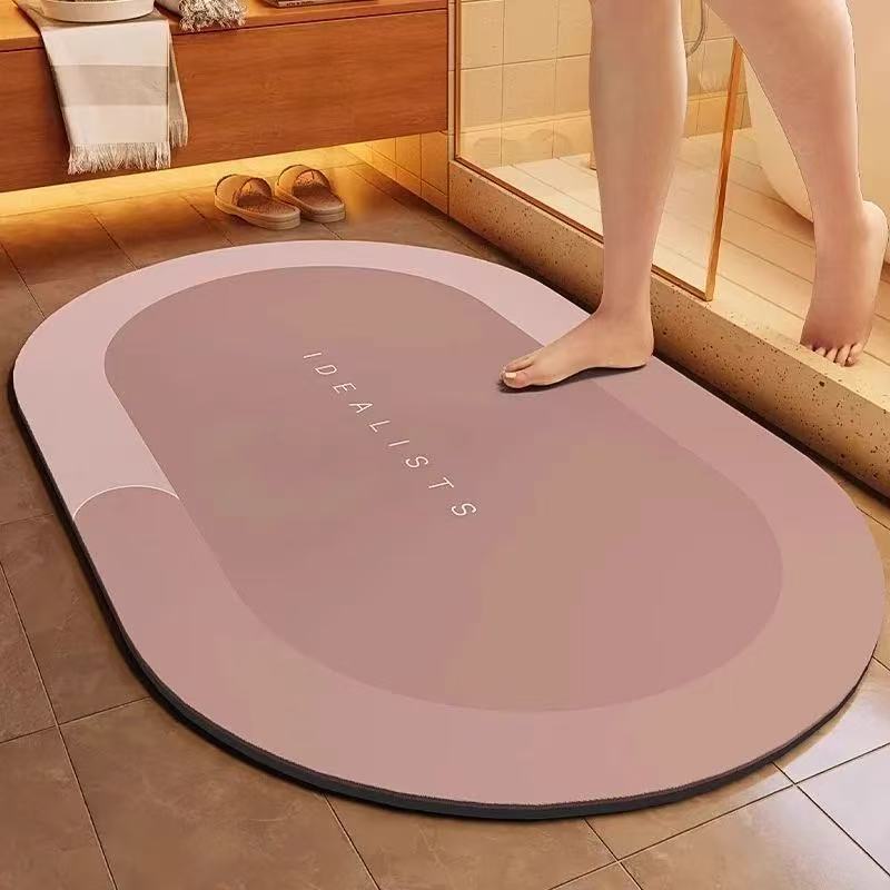 Diatomaceous earth floor mat